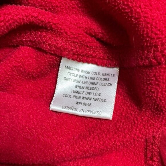 Style & Co Women's Jacket Red Fleece Quilted Zip Up Pockets Coat Red Size XL - Picture 9 of 16